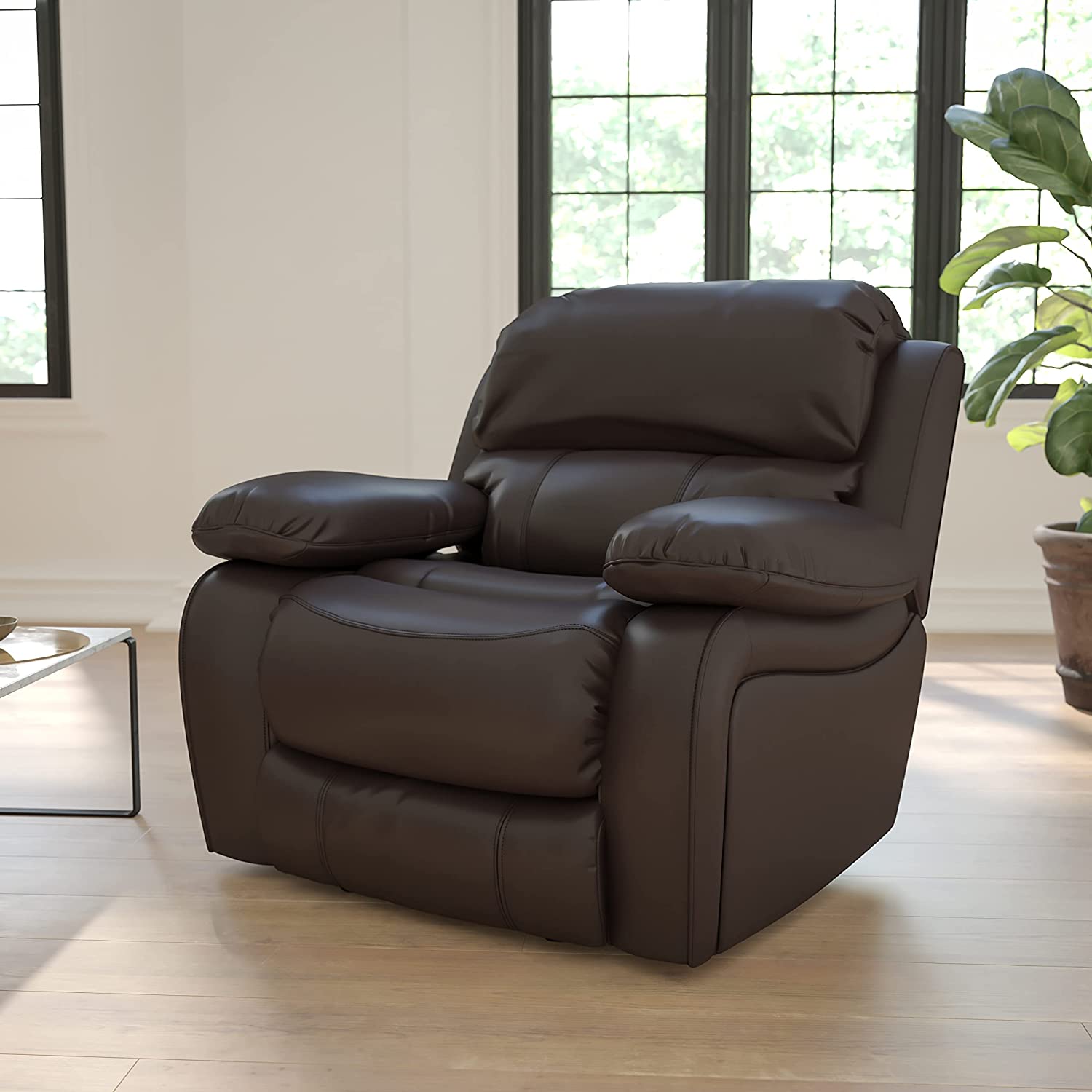 Flash Furniture Brown LeatherSoft Rocker Recliner